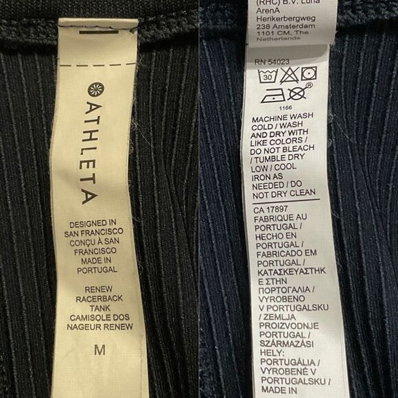 Athleta Navy Blue Renew Seamless Racerback Tank Top Medium - Picture 5 of 6